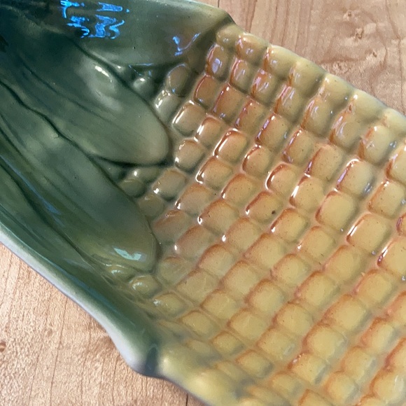 Vintage Cardinal Pottery Corn on The Cob Dish Retro Summer Picnic - Picture 2 of 3